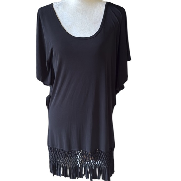 DOTTI ladies, black swimsuit, cover-up or summer dress smallhassle hemline NWOT - Picture 1 of 11